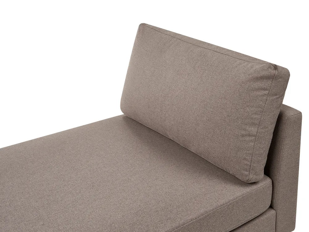 Chaise Longue Fabric Taupe Arla