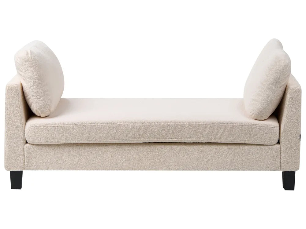 Chaise Longue Fabric Off-White Arla