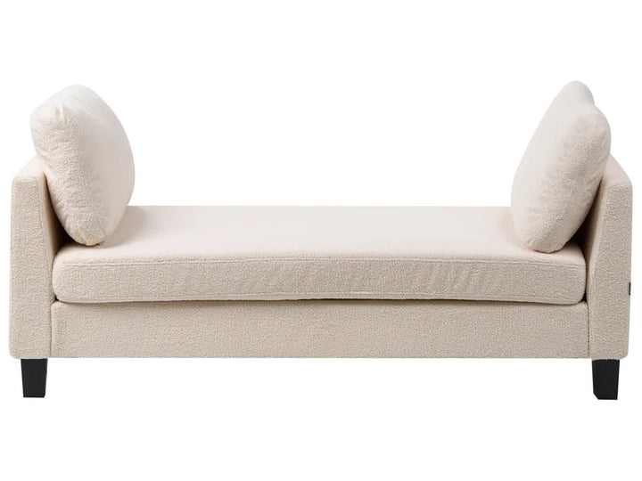 Chaise Longue Fabric Off-White Arla