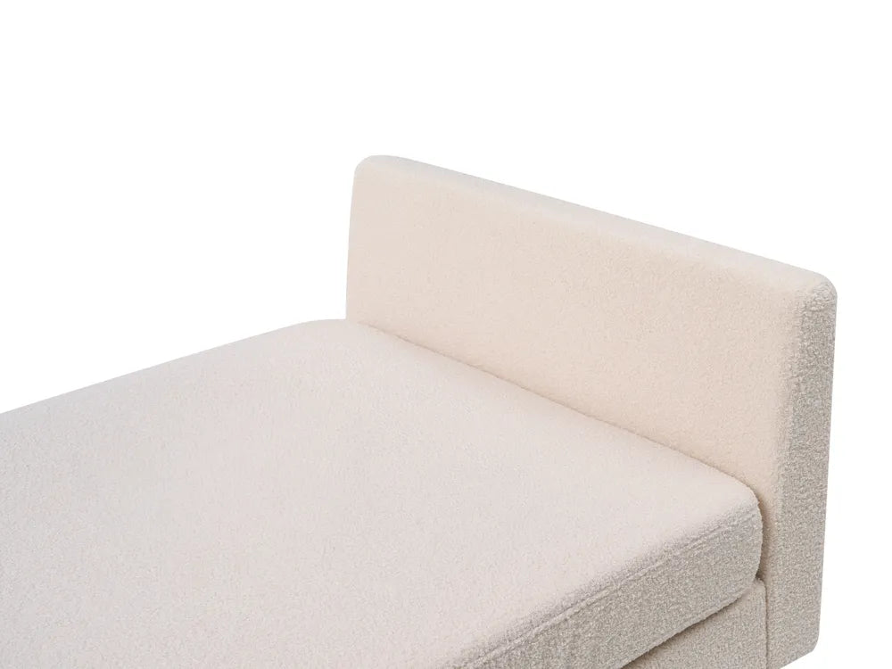 Chaise Longue Fabric Off-White Arla