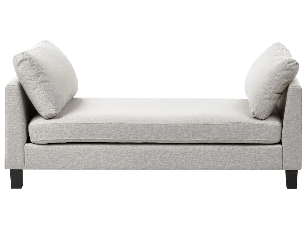 Chaise Longue Fabric Light Grey Arla