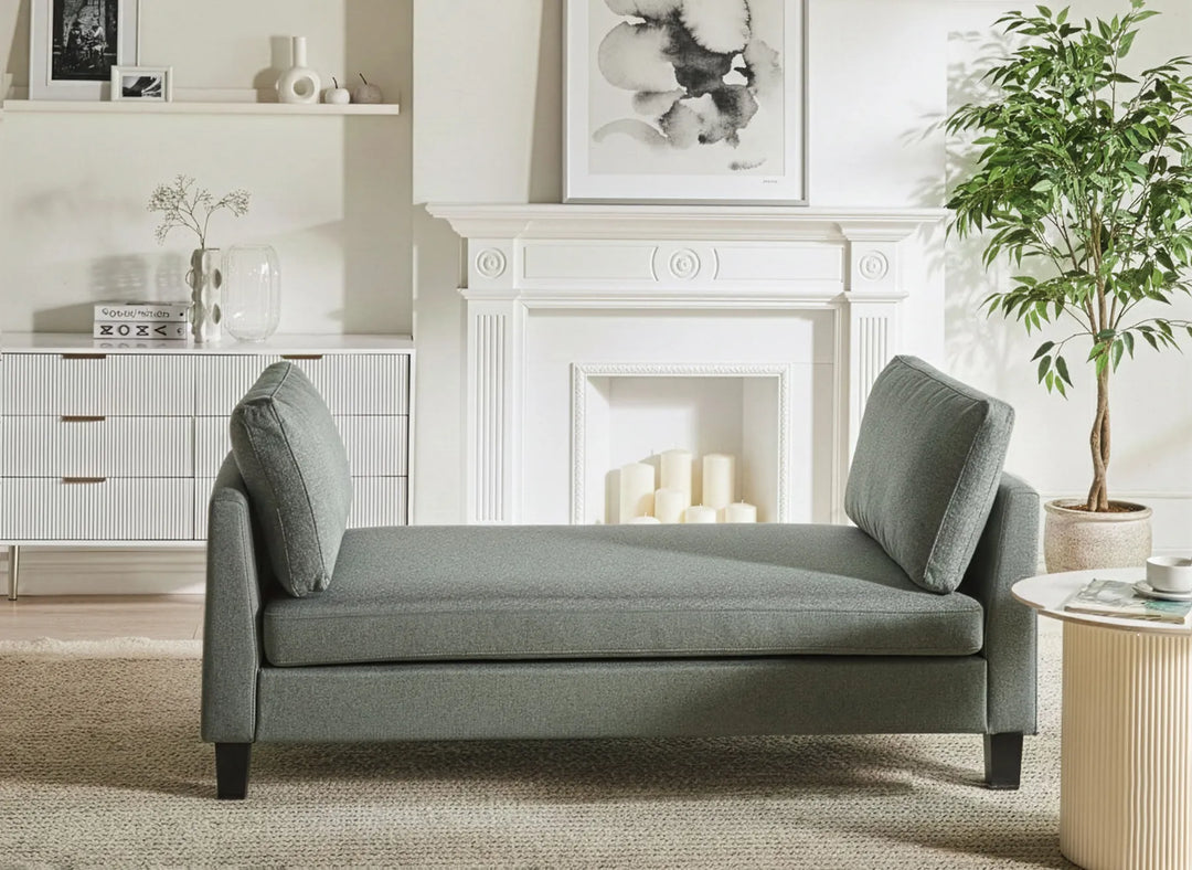 Chaise Longue Fabric Green Arla