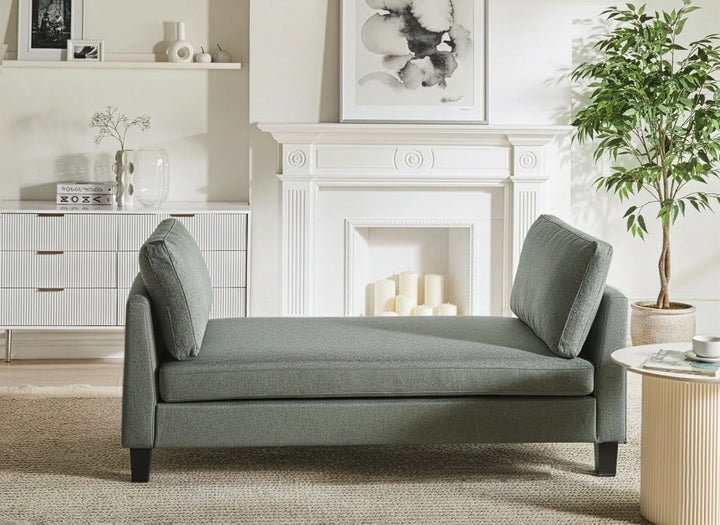 Chaise Longue Fabric Green Arla