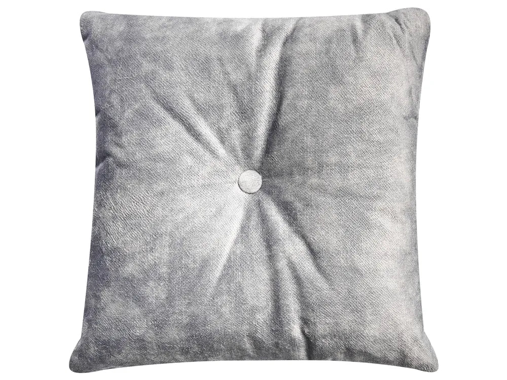 Left-Hand Chaise Lounge Velvet Grey Lydia