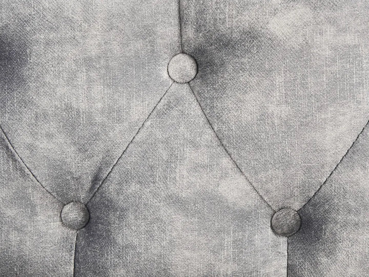 Left-Hand Chaise Lounge Velvet Grey Lydia