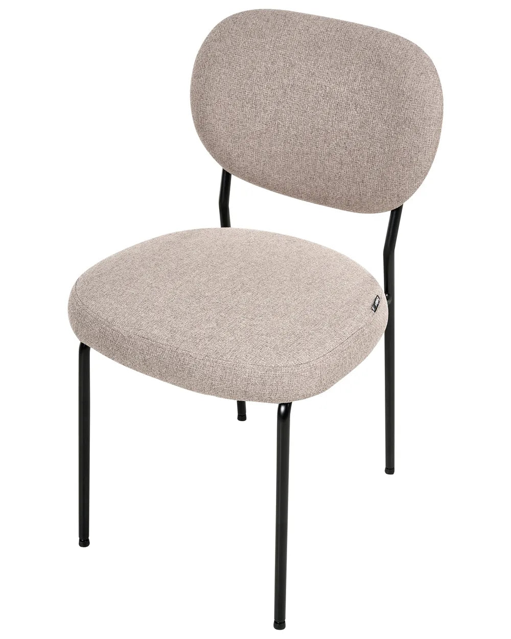 Set of 2 Dining Chairs Fabric Light Brown Althea