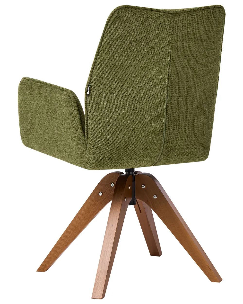 Dining Chair Swivel Faux Linen Green Allison