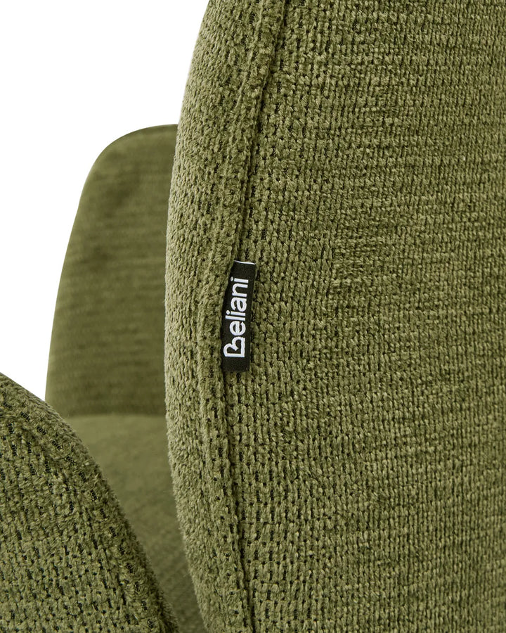 Dining Chair Swivel Faux Linen Green Allison