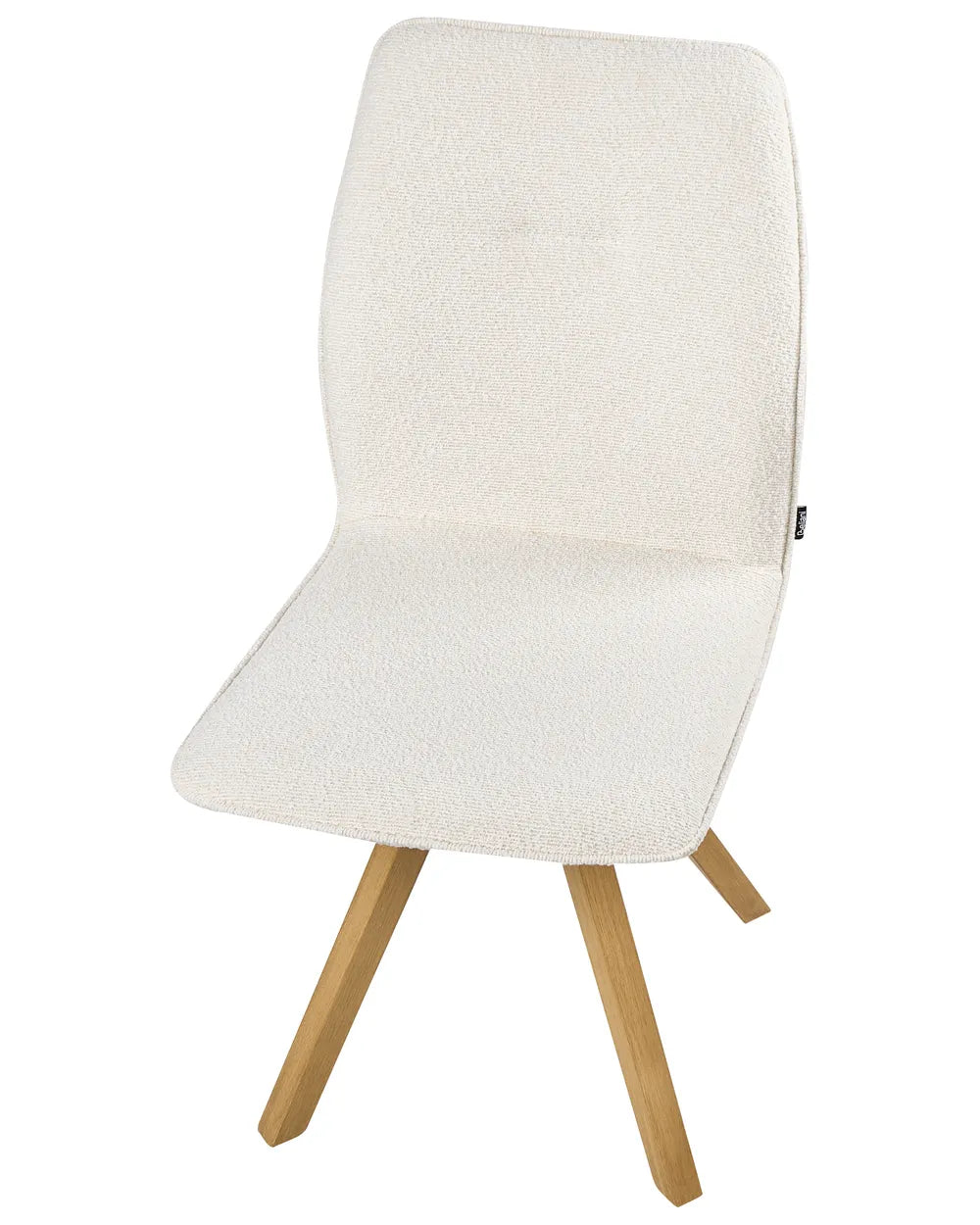 Set of 2 Dining Chairs Swivel Boucle Off-White Hana
