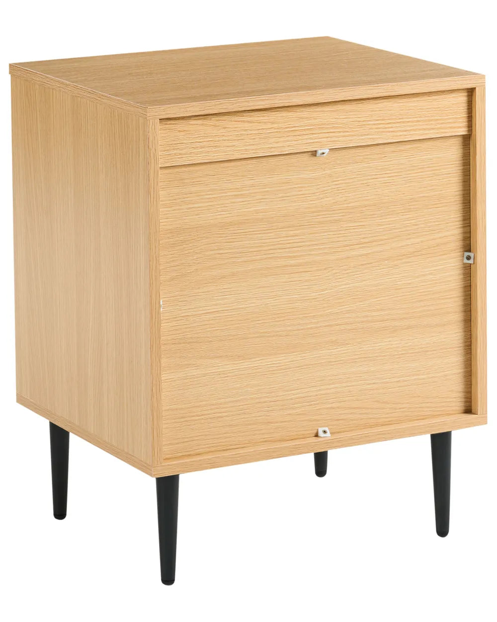 2 Drawer Bedside Table Light Brown Leo