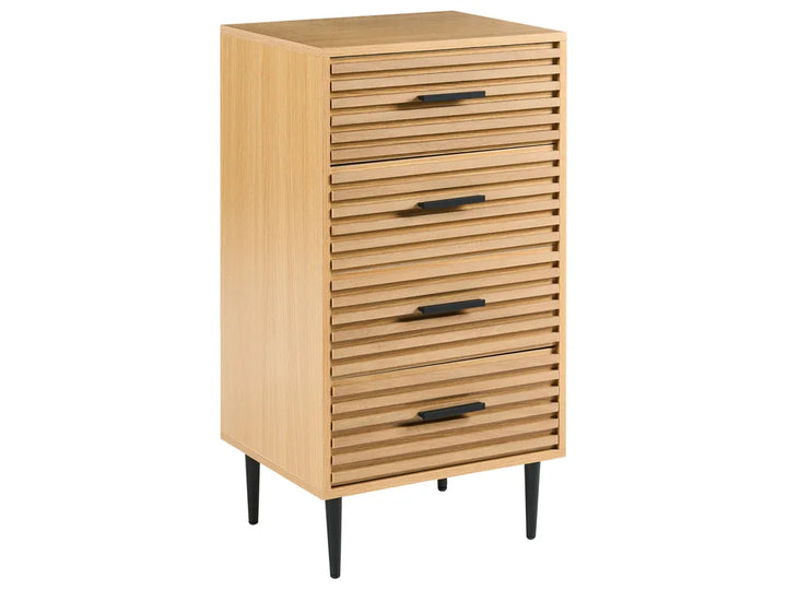 4 Drawer Chest Light Brown Leo