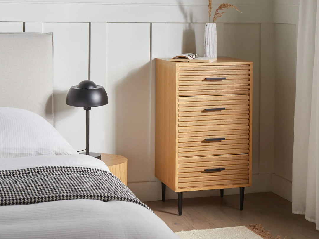 4 Drawer Chest Light Brown Leo