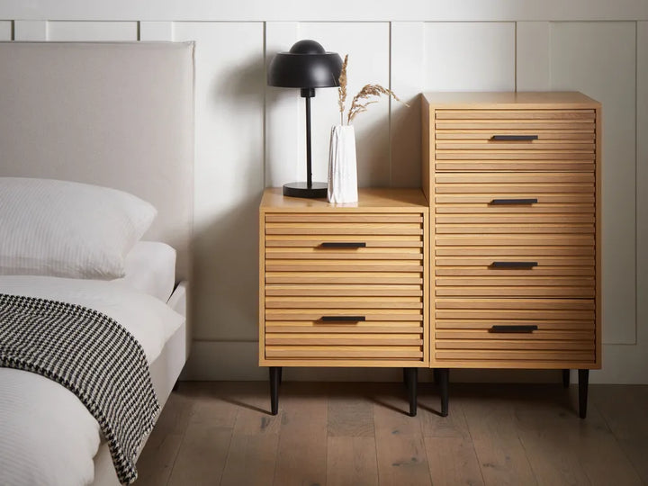 4 Drawer Chest Light Brown Leo