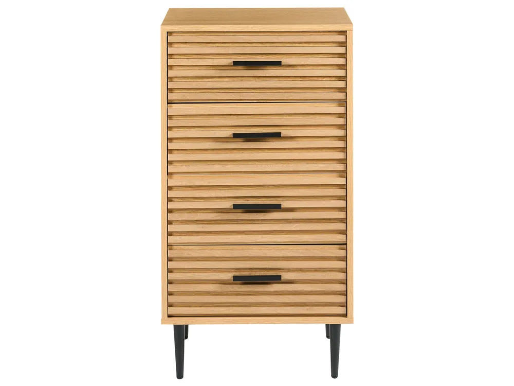 4 Drawer Chest Light Brown Leo
