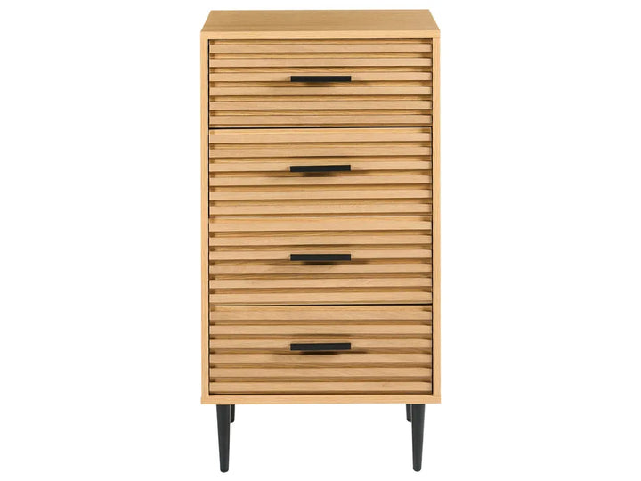 4 Drawer Chest Light Brown Leo
