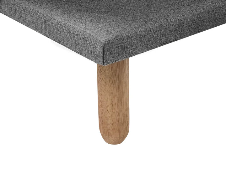 Chaise Longue Fabric Dark Grey Ash