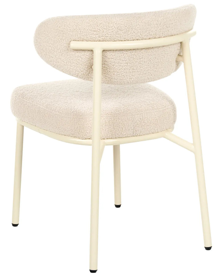Set of 2 Dining Chairs Boucle Light Beige Peace