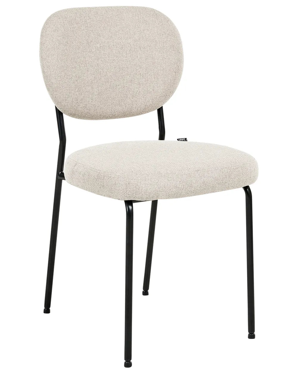 Set of 2 Dining Chairs Fabric Light Beige Althea