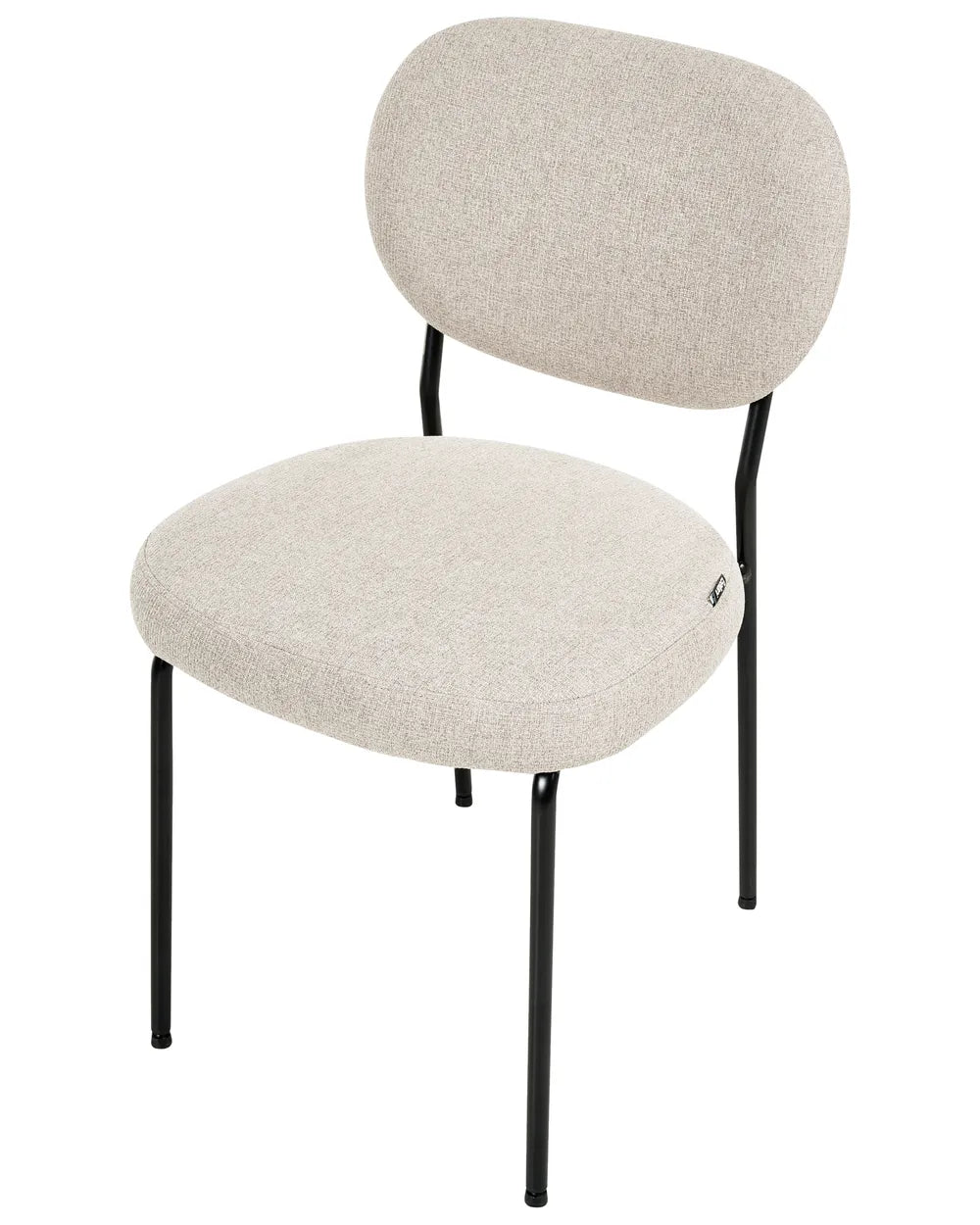 Set of 2 Dining Chairs Fabric Light Beige Althea