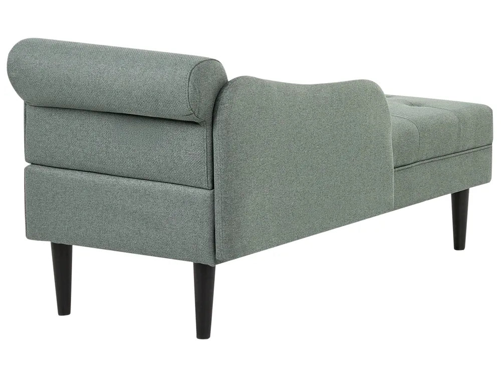 Right-Hand Chaise Lounge Fabric Green Beracha