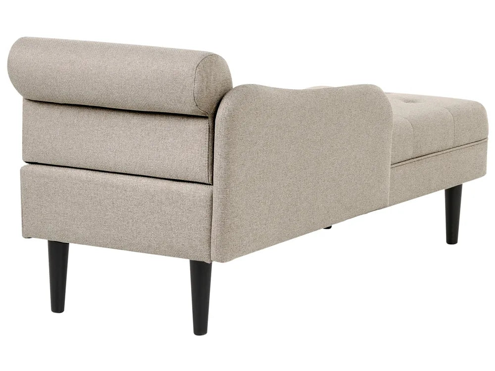 Right-Hand Chaise Lounge Fabric Beige Beracha