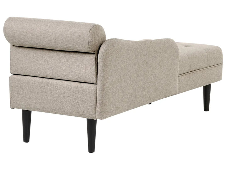 Right-Hand Chaise Lounge Fabric Beige Beracha