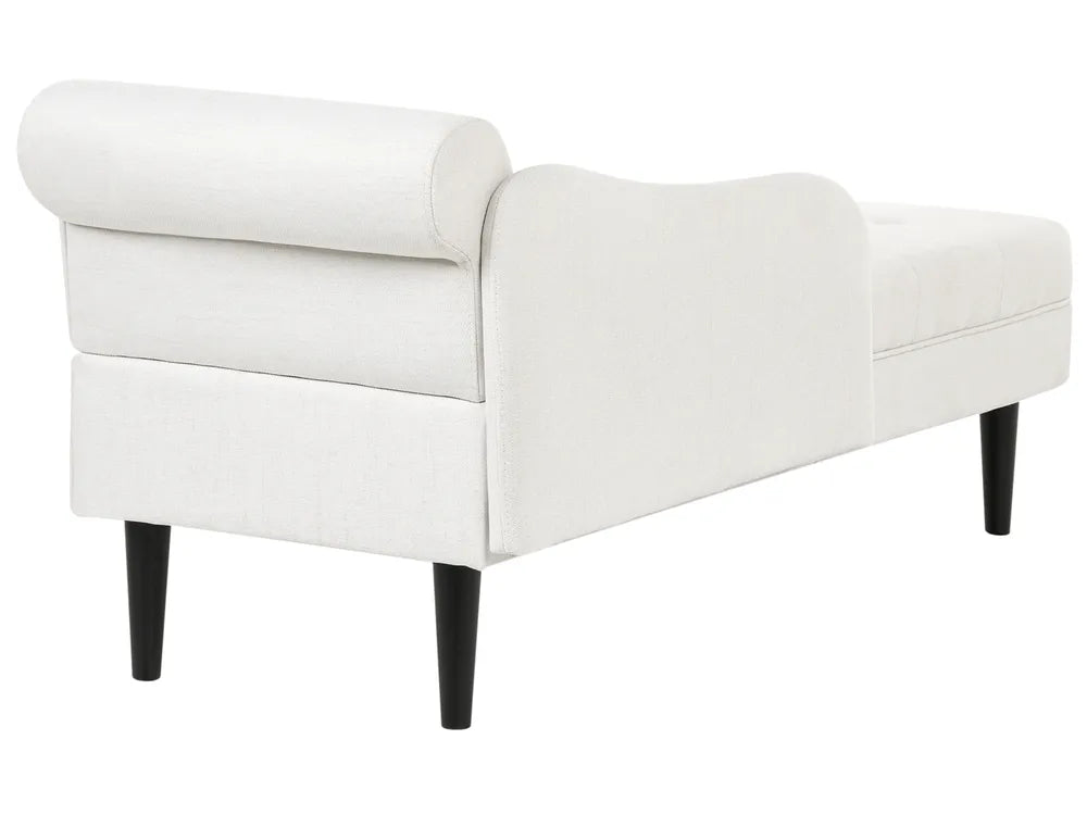 Right-Hand Chaise Lounge Fabric Off-White Beracha