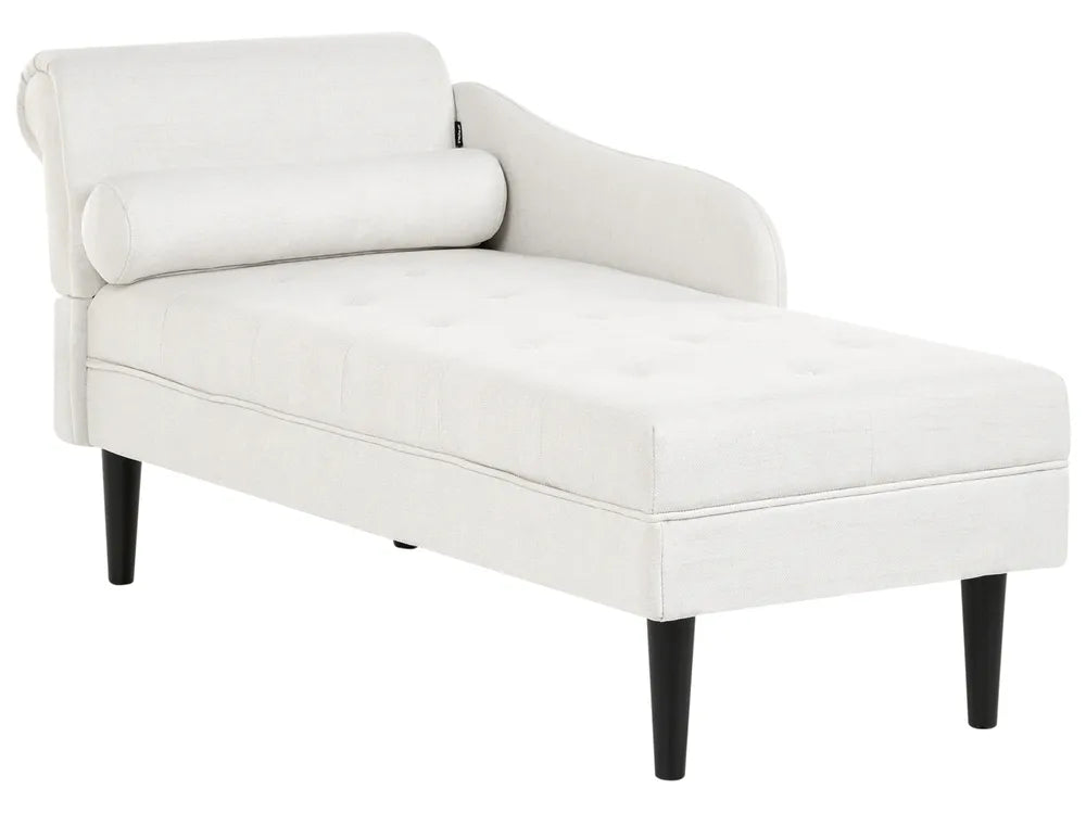 Left-Hand Chaise Lounge Fabric Off-White Beracha