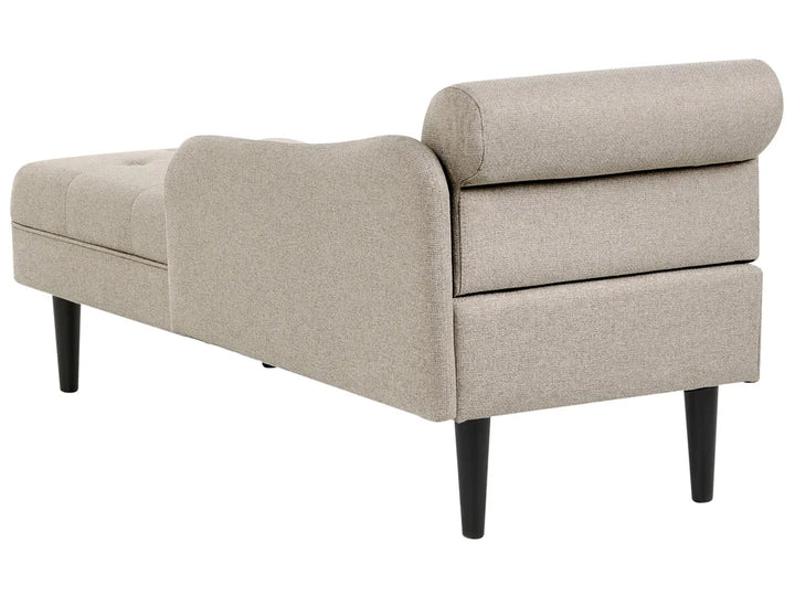 Left-Hand Chaise Lounge Fabric Beige Beracha