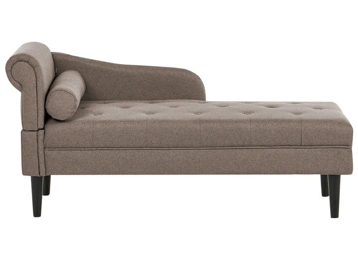 Left-Hand Chaise Lounge Fabric Taupe Beracha