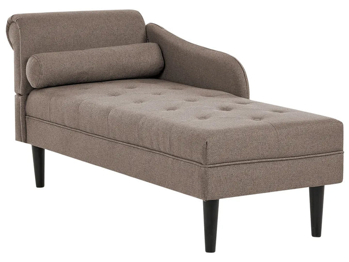 Left-Hand Chaise Lounge Fabric Taupe Beracha