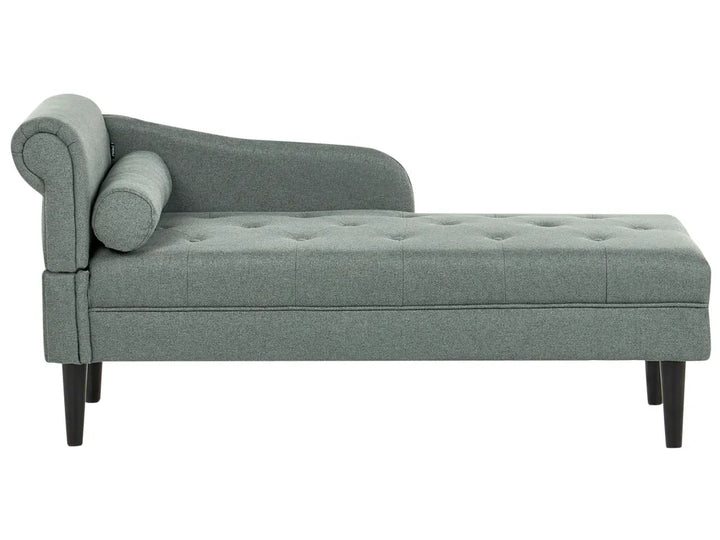 Left-Hand Chaise Lounge Fabric Green Beracha