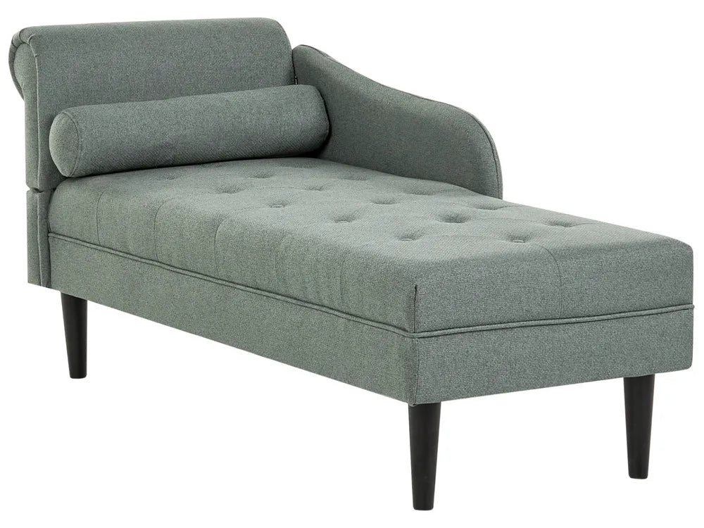 Left-Hand Chaise Lounge Fabric Green Beracha