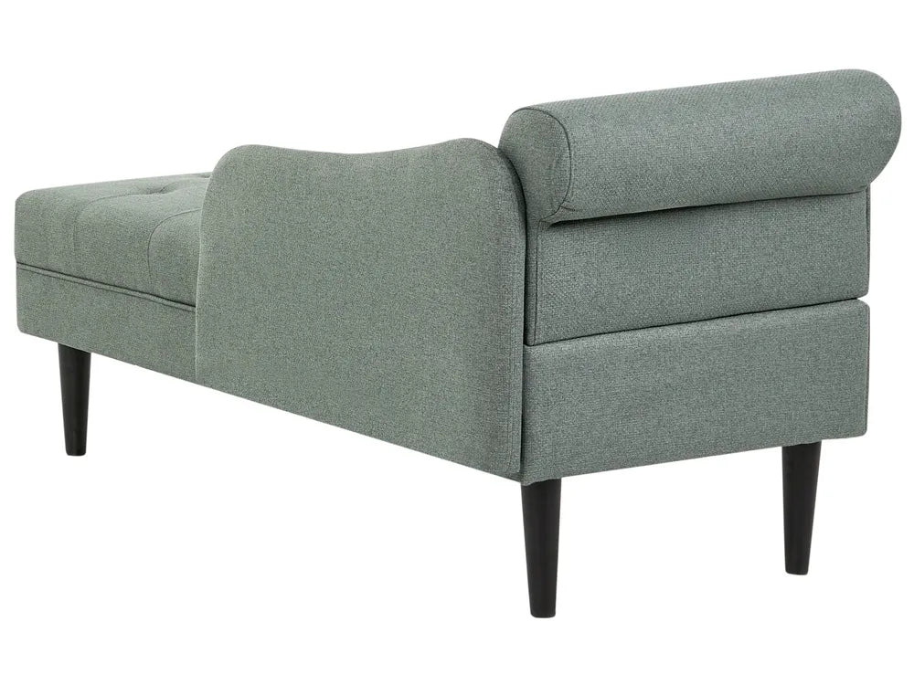 Left-Hand Chaise Lounge Fabric Green Beracha