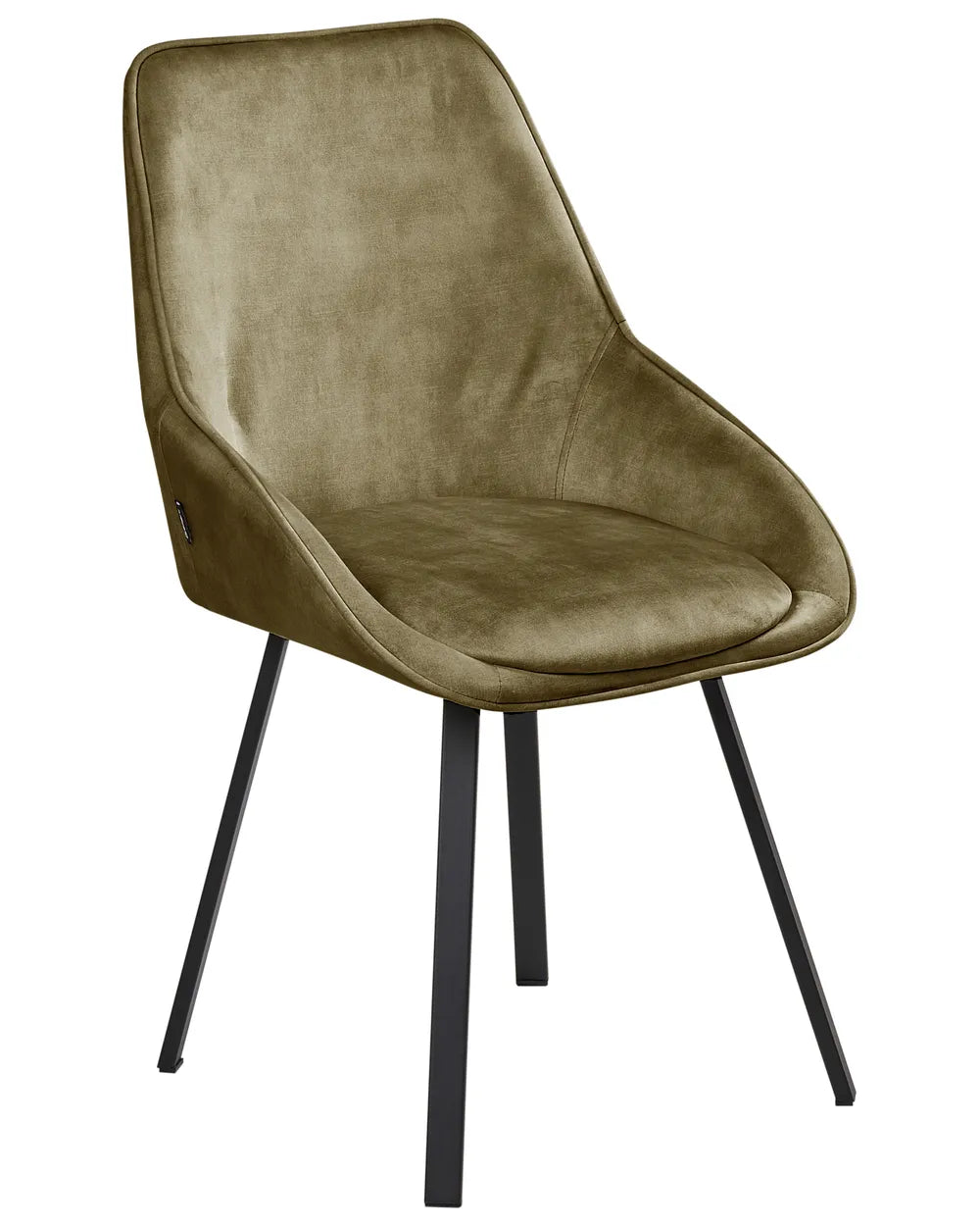 Set of 2 Dining Chairs Swivel Velvet Green Ira