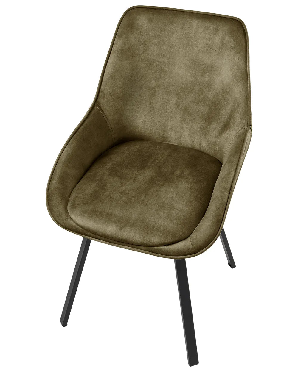 Set of 2 Dining Chairs Swivel Velvet Green Ira