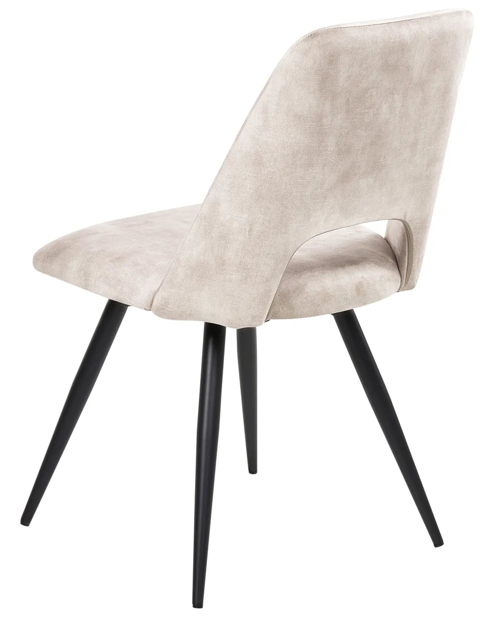 Set of 2 Dining Chairs Swivel Velvet Light Beige Ava