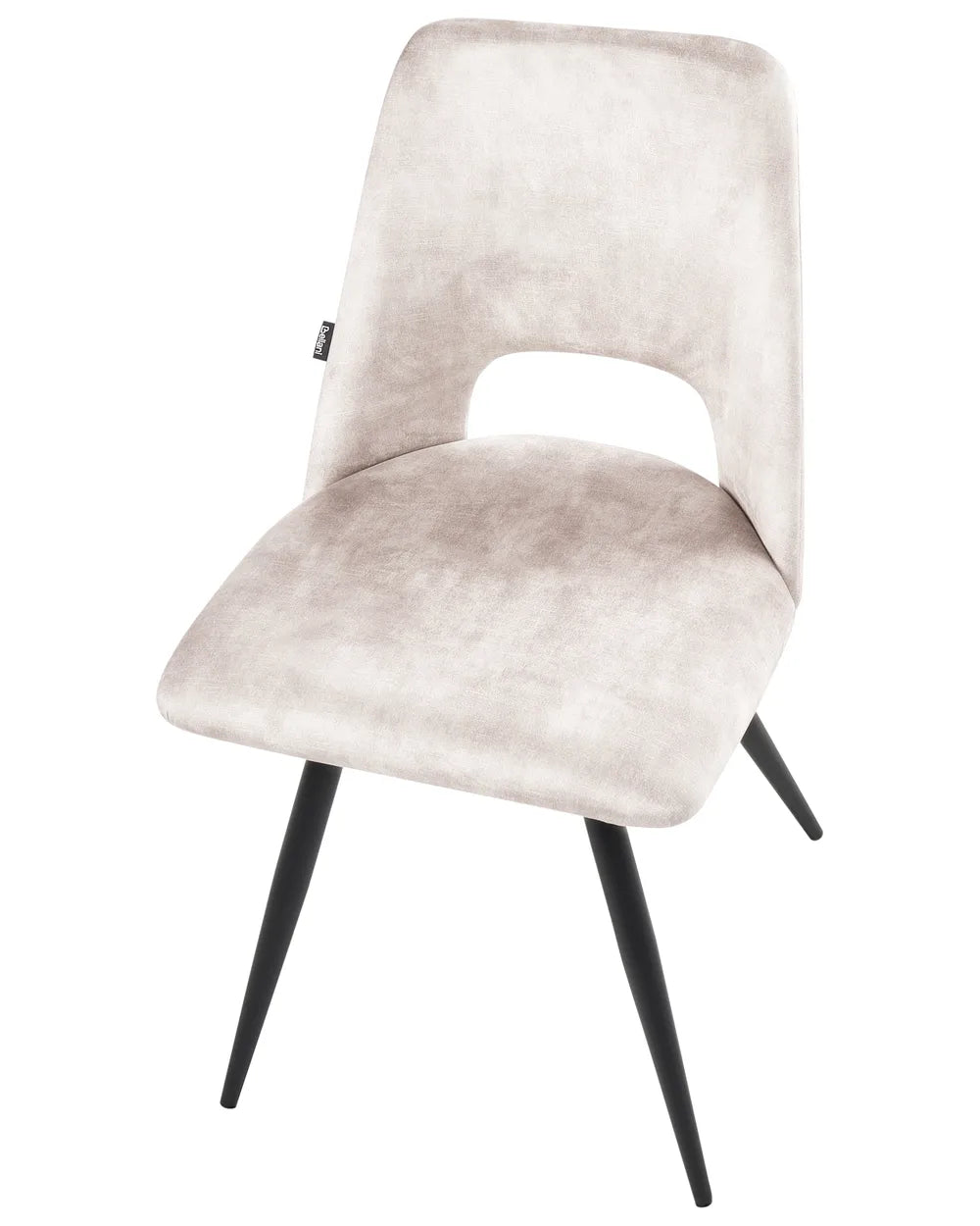 Set of 2 Dining Chairs Swivel Velvet Light Beige Ava