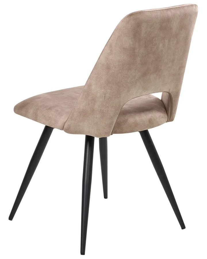 Set of 2 Dining Chairs Swivel Velvet Beige Ava