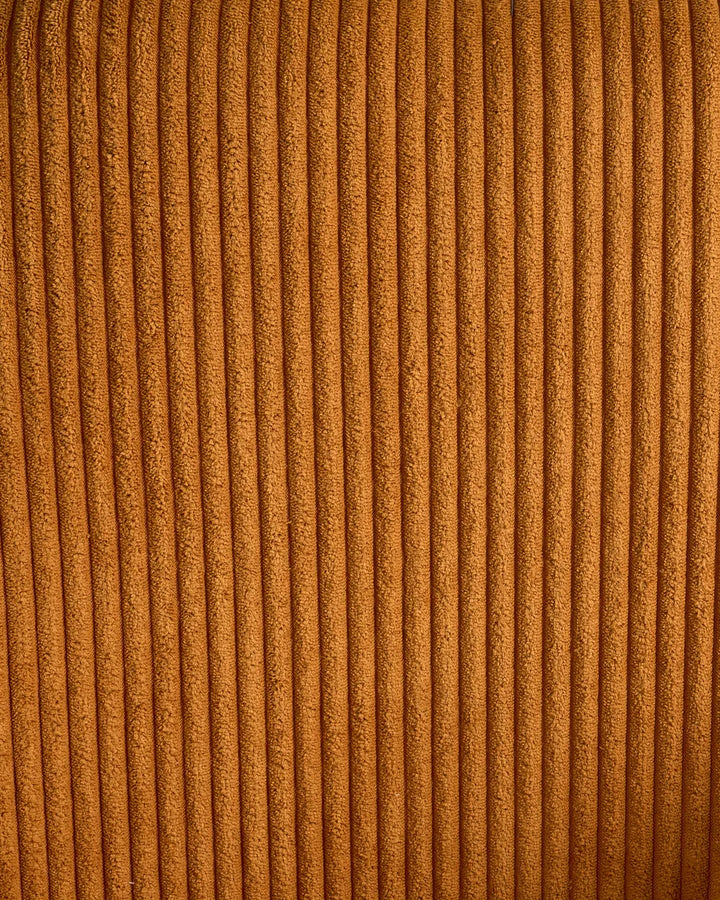 Set of 2 Dining Chairs Corduroy Orange Cami