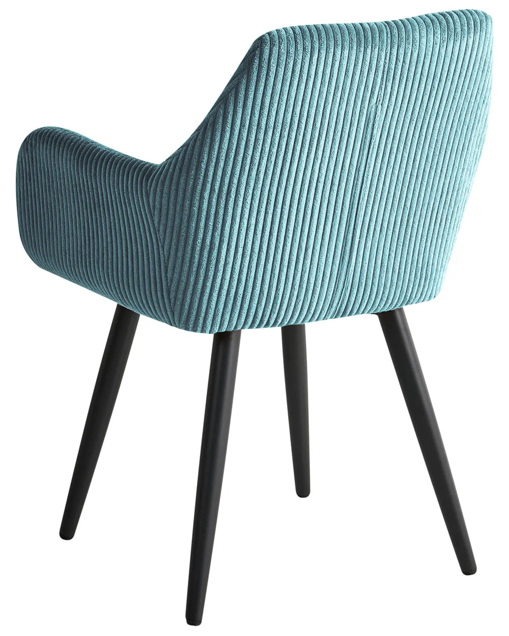 Set of 2 Dining Chairs Corduroy Turquoise Cami