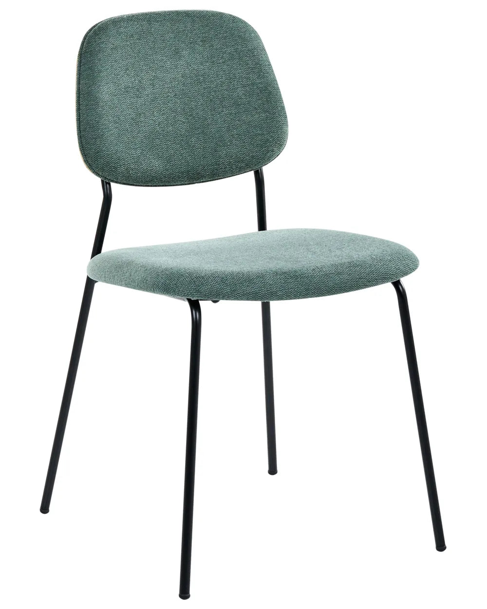Set of 4 Dining Chairs Fabric Green Pyx