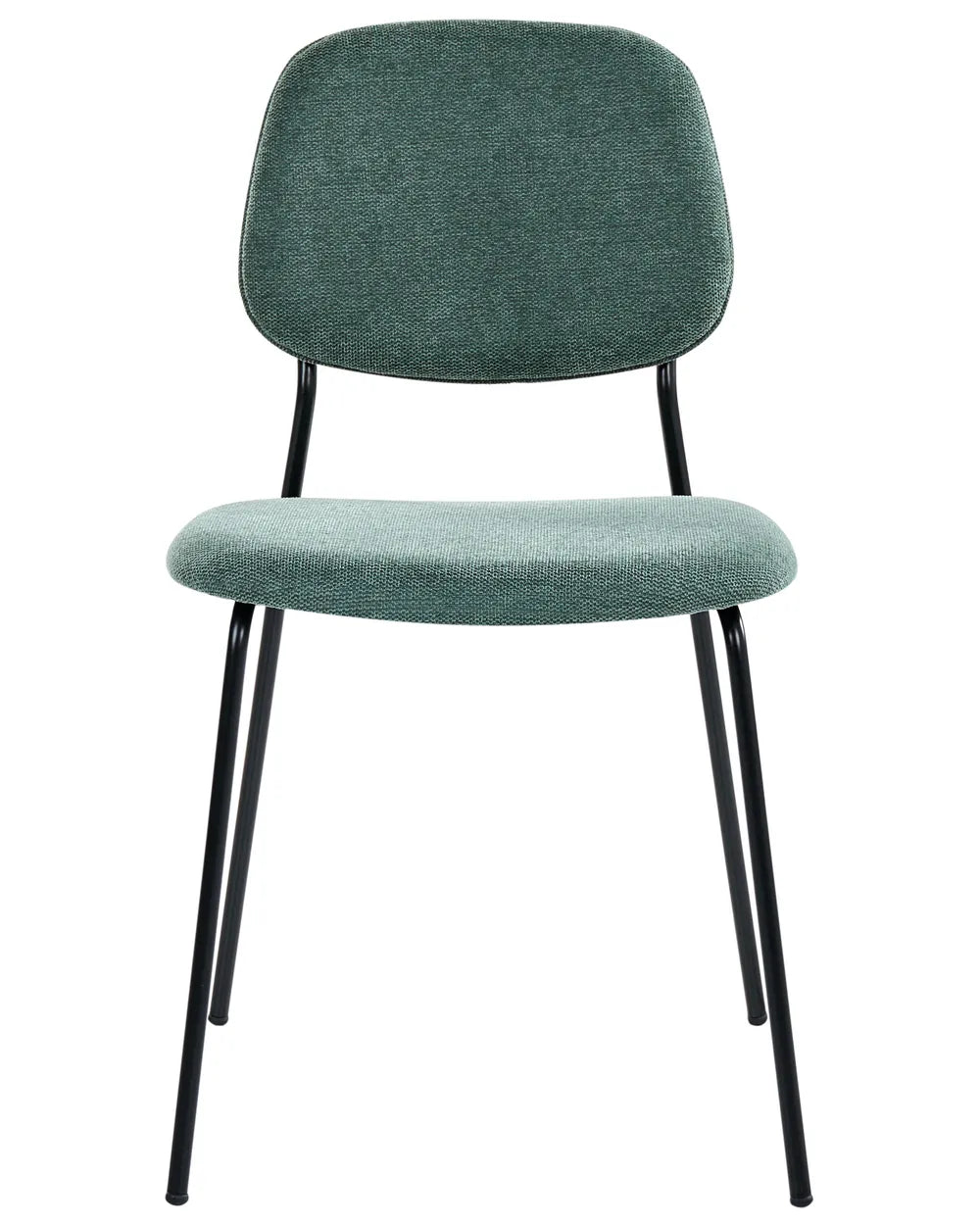 Set of 4 Dining Chairs Fabric Green Pyx