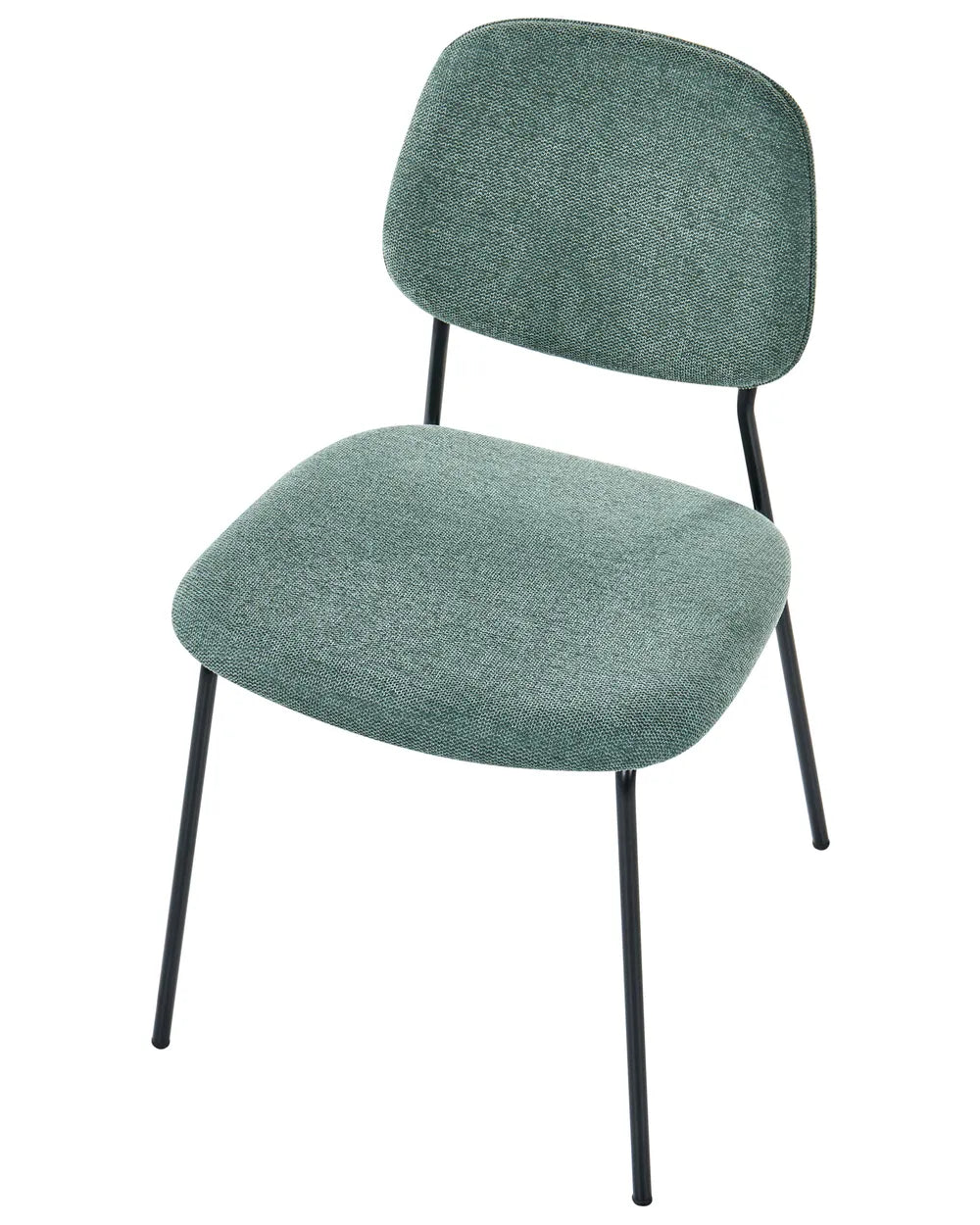 Set of 4 Dining Chairs Fabric Green Pyx