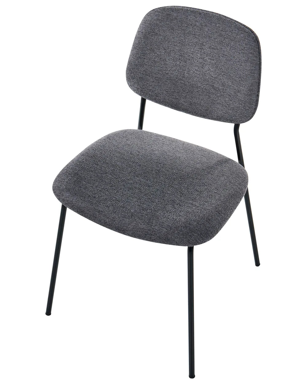 Set of 4 Dining Chairs Fabric Grey Pyx