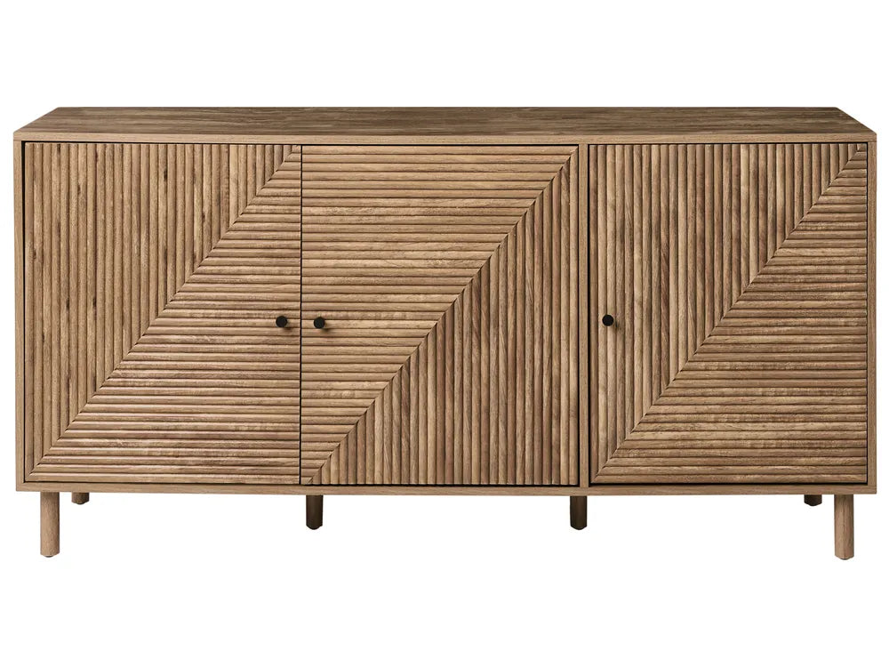 3 Door Sideboard Light Brown Nina