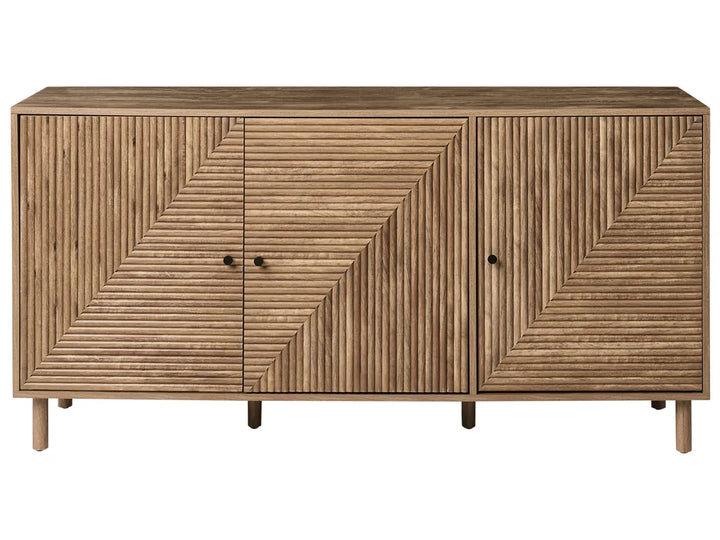 3 Door Sideboard Light Brown Nina
