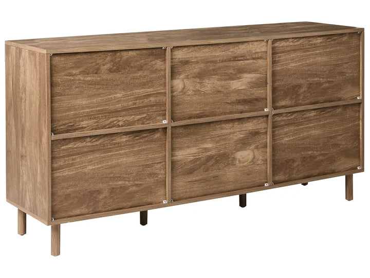 3 Door Sideboard Light Brown Nina