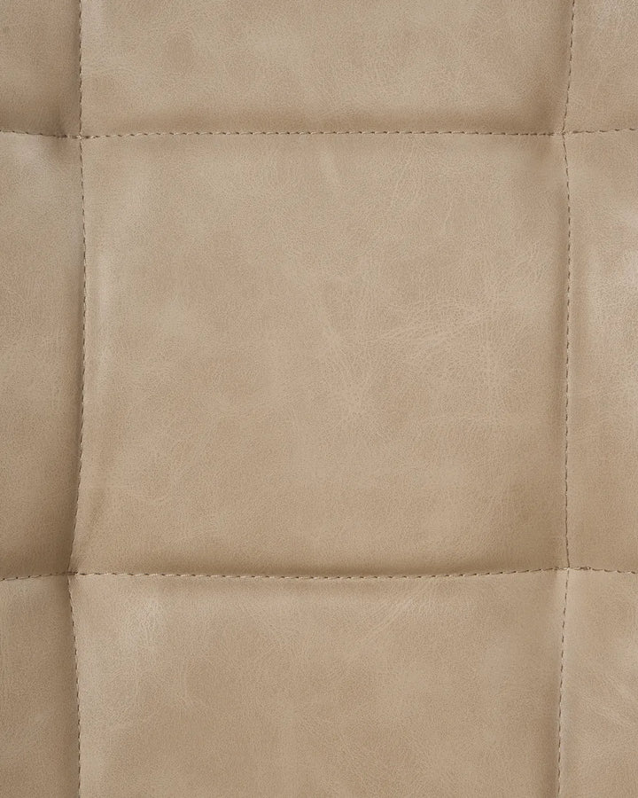 Set of 2 Dining Chairs Faux Leather Beige Flora