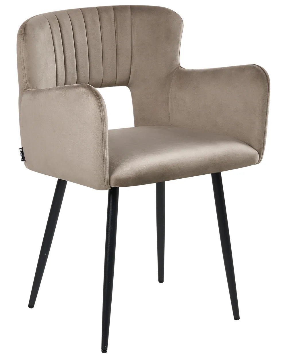 Set of 2 Dining Chairs Velvet Taupe York